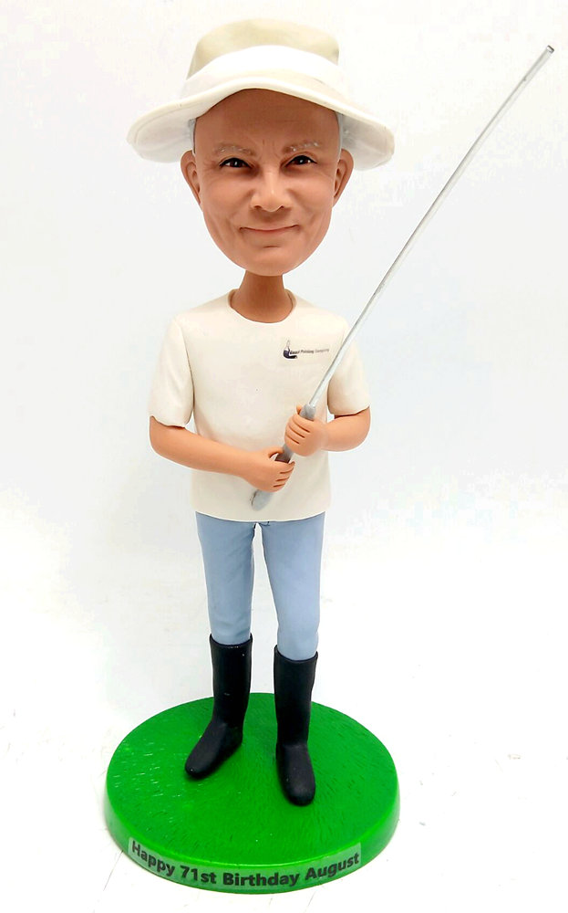 Custom cake toppers fishing dolls birthday cake toppers for him